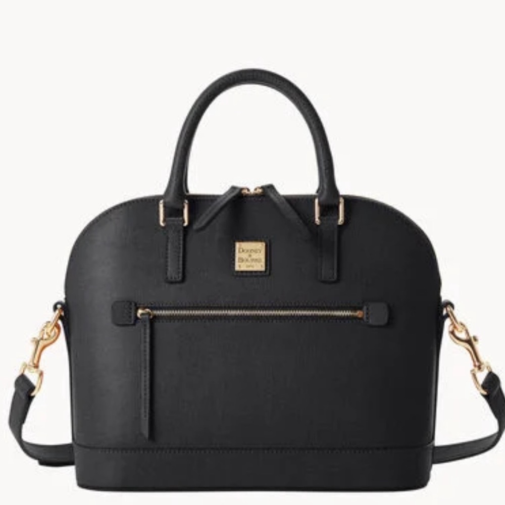 NWOT  Dooney & Bourke Saffiano Doomed zip satchel